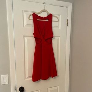 Express Red Cutout Mini Dress